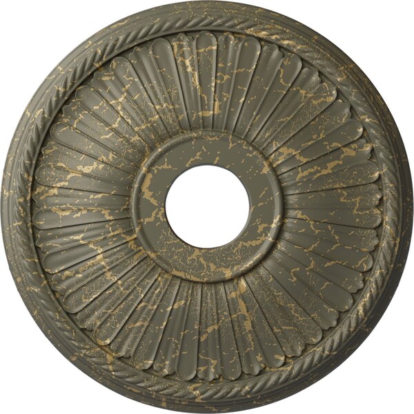 Ekena Millwork Berkshire Medallion (Canopies up to 6 3/8"), 20 1/8"OD x 3 7/8"ID x 1 7/8"P, Witch Hazel Crackle CM20BE1WHC - main